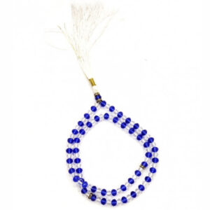 Crystal Blue and White Tasbih 8mm