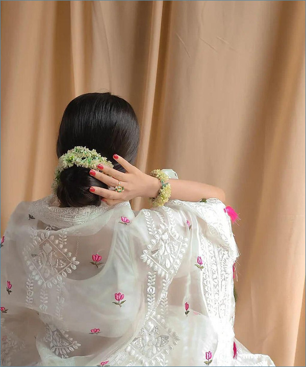 Nazia Luxe Off-White Zari Organza Saree