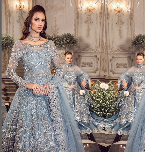 Pakistani Indian Women Pure Organza Maxi Suit-4