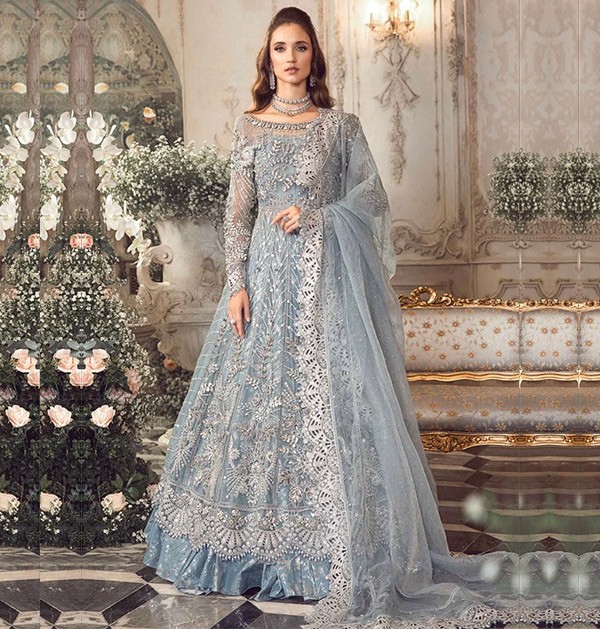 Pakistani Indian Women Pure Organza Maxi Suit
