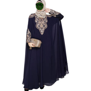 islamic fashion Luxury Blue Irani Kaftan