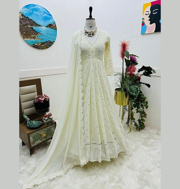 Islamic Fashion Party Gown Pent & Dupatta Set-1