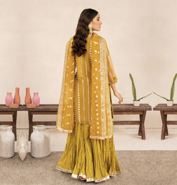 Yellow Grace Embroidered Eastern Ready to wear