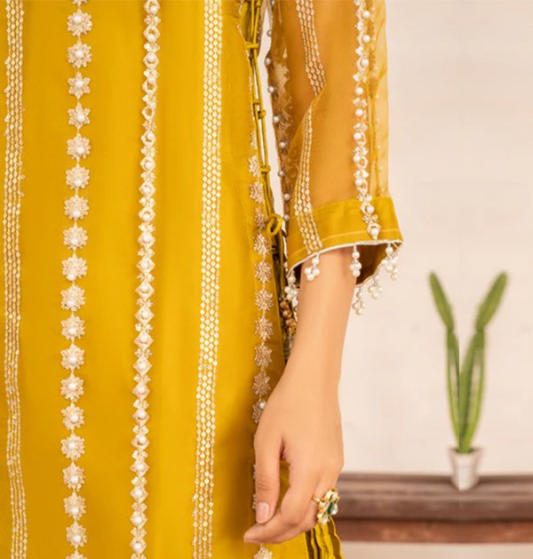 Yellow Grace Embroidered Eastern Ready to wear