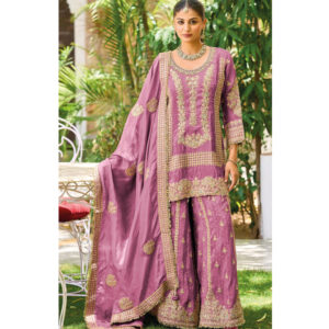 IslamicFashion Kasak Khatli & Diamond Work Palazzo Suit-4
