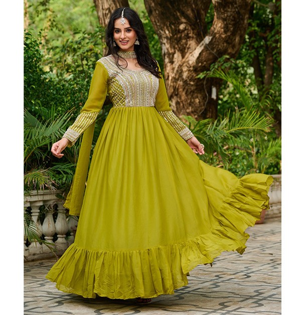 Star Georgette with Embroidery Beads-2