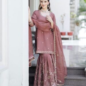 islamic fashion Cinon Sarara Set Fully Stitched