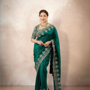 Designer Rangoli Silk Saree Inspired by Madhuri Dixit-3