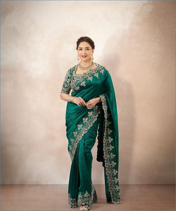 Designer Rangoli Silk Saree Inspired by Madhuri Dixit-3