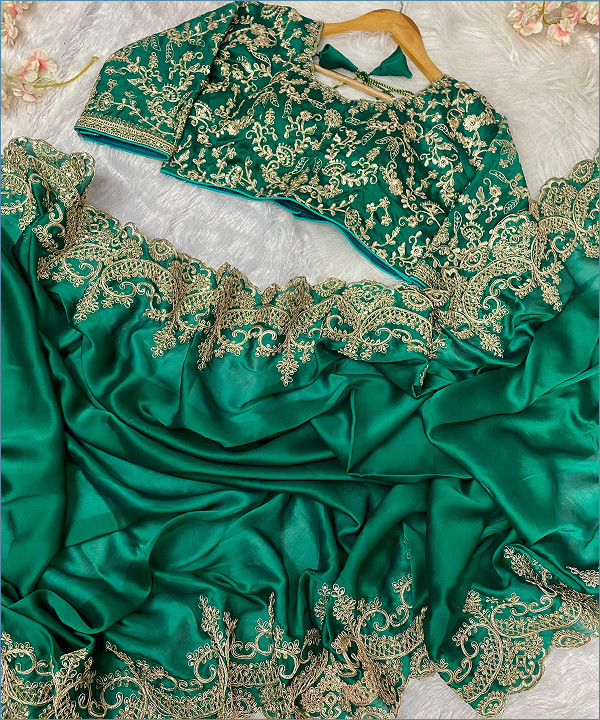 Designer Rangoli Silk Saree Inspired by Madhuri Dixit