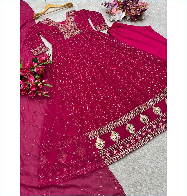 Noor-e-Haya Georgette Embroidered Gown Set