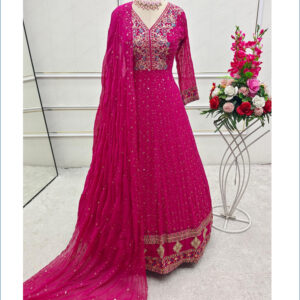 Noor-e-Haya Georgette Embroidered Gown Set-2