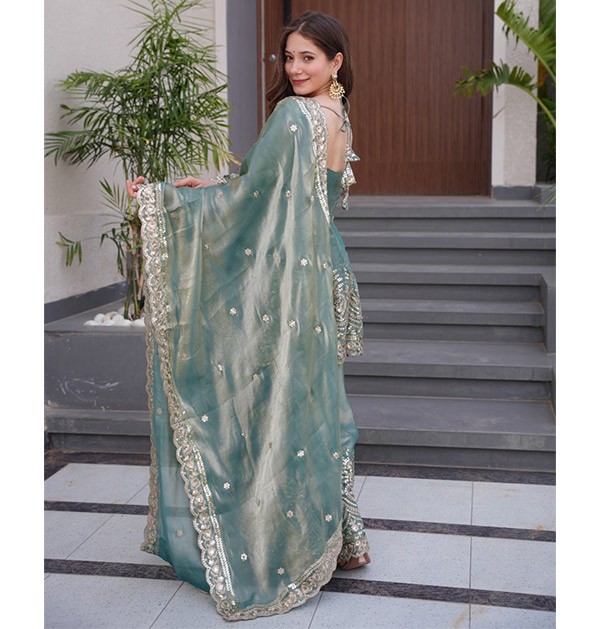 Royal Flair Festive Top with Plazzo Set