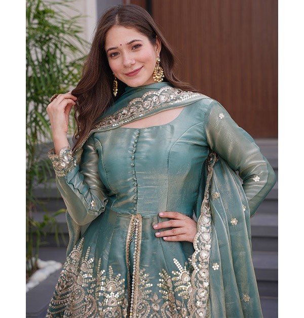 Royal Flair Festive Top with Plazzo Set