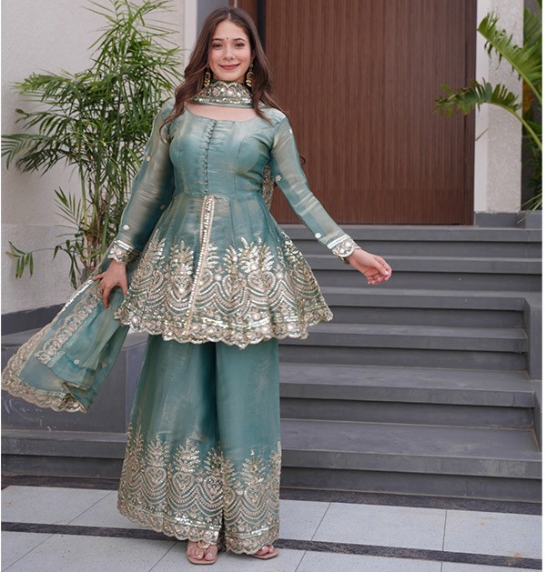 Royal Flair Festive Top with Plazzo Set3