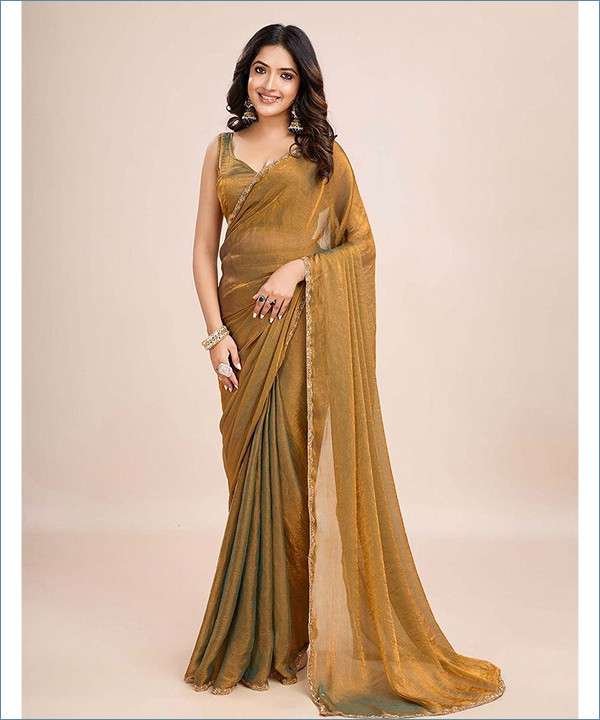 Saree with Heavy Lace & Dual Blouse Concept Orchid Pink-2